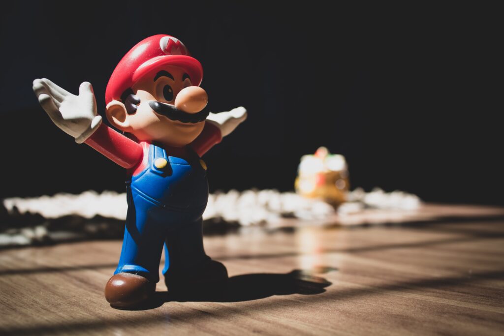 Mario figure in light