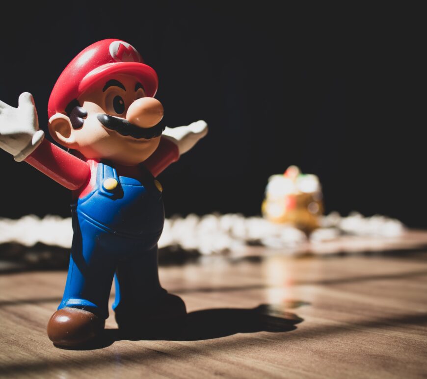 Mario figure in light